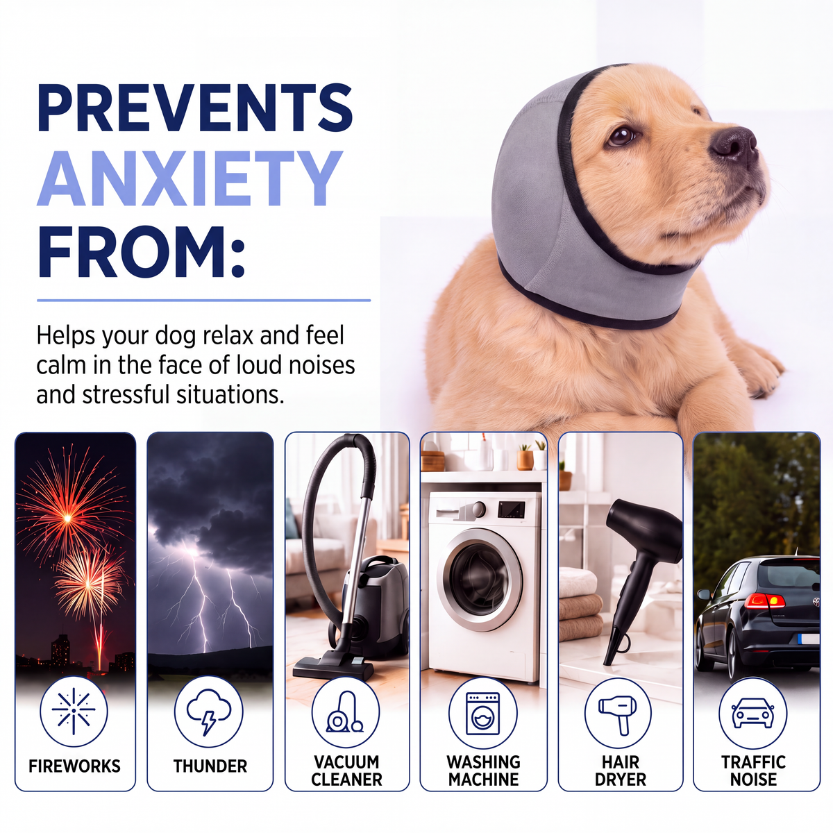 PeacePaws™ Calming Ear Muffs for Dogs
